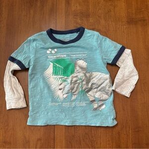 12-18 month triceratops long sleeve tee